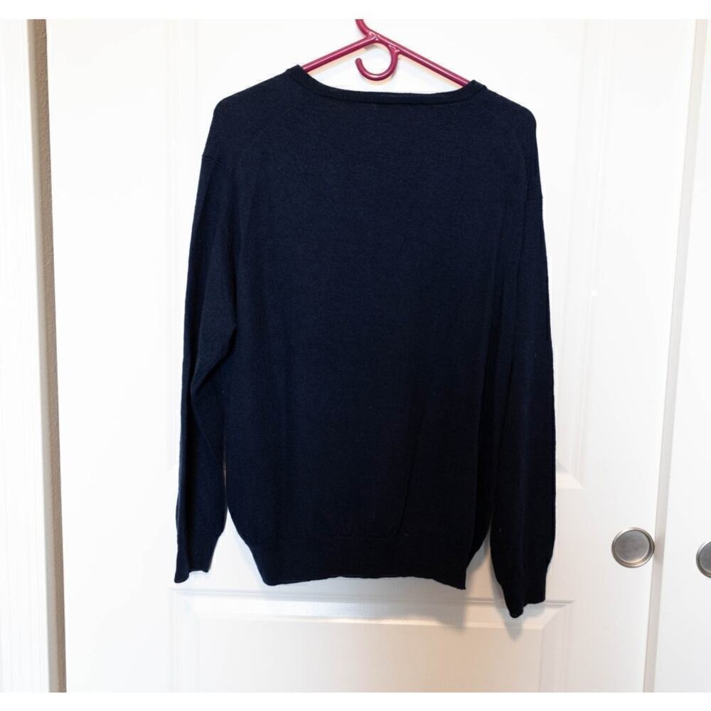 Peter Millar Merino Wool Dark Navy Blue XXL Long Sleeve Golf Sweater - Picture 5 of 8